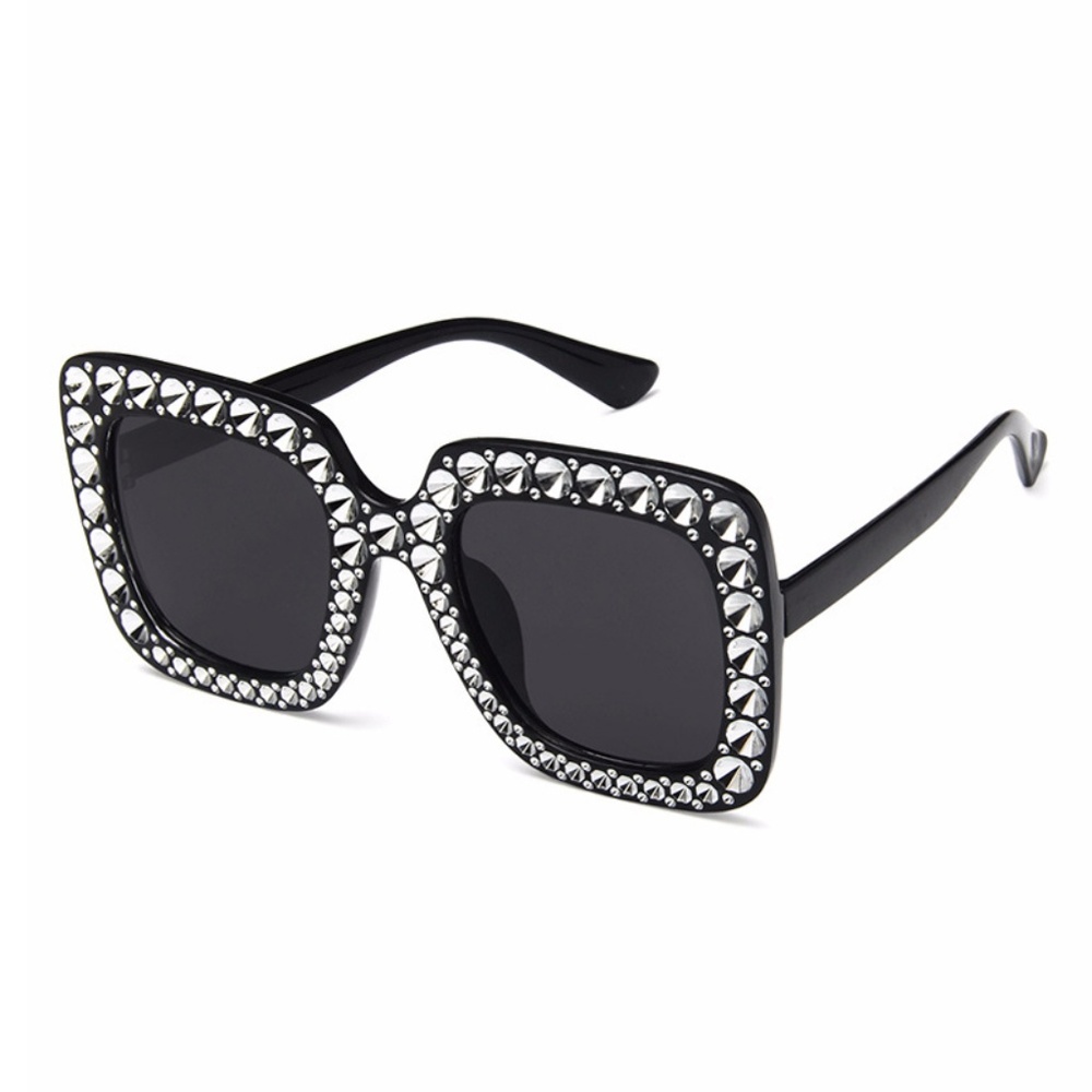 Square Crystal Plated Sunglasses